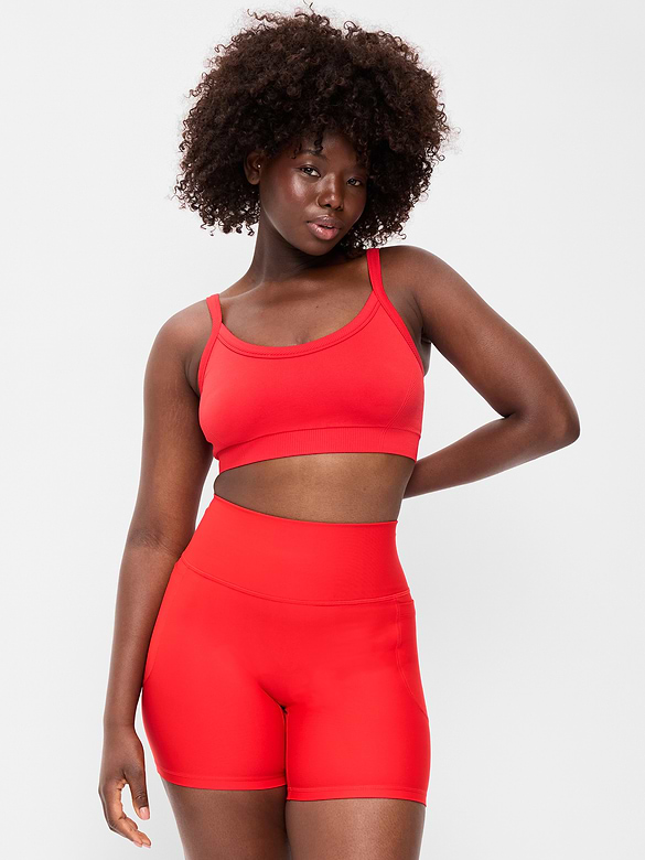 Light Support Fluid Seamless Ribbed Sports Bra
