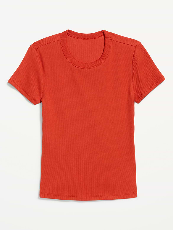 T-shirt court moulant