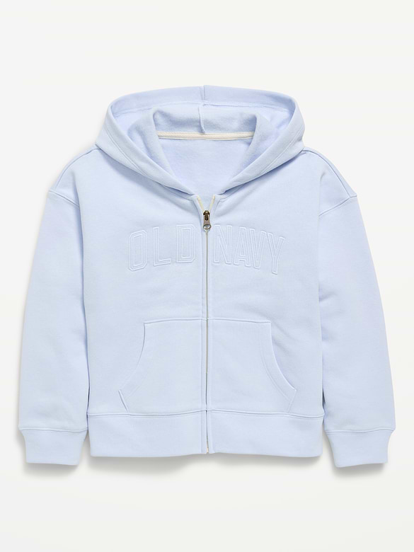 Logo-Graphic Zip Hoodie for Girls