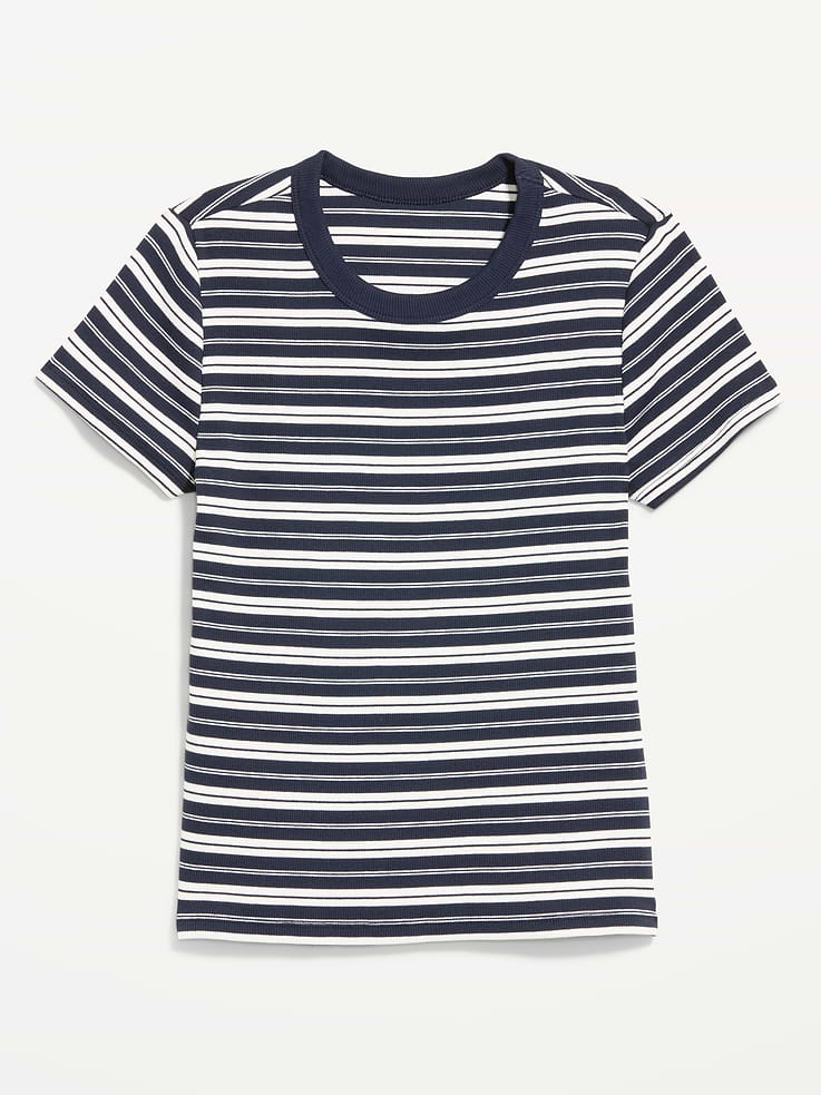 Image number 3 showing, Snug Crew-Neck Ribbed T-Shirt