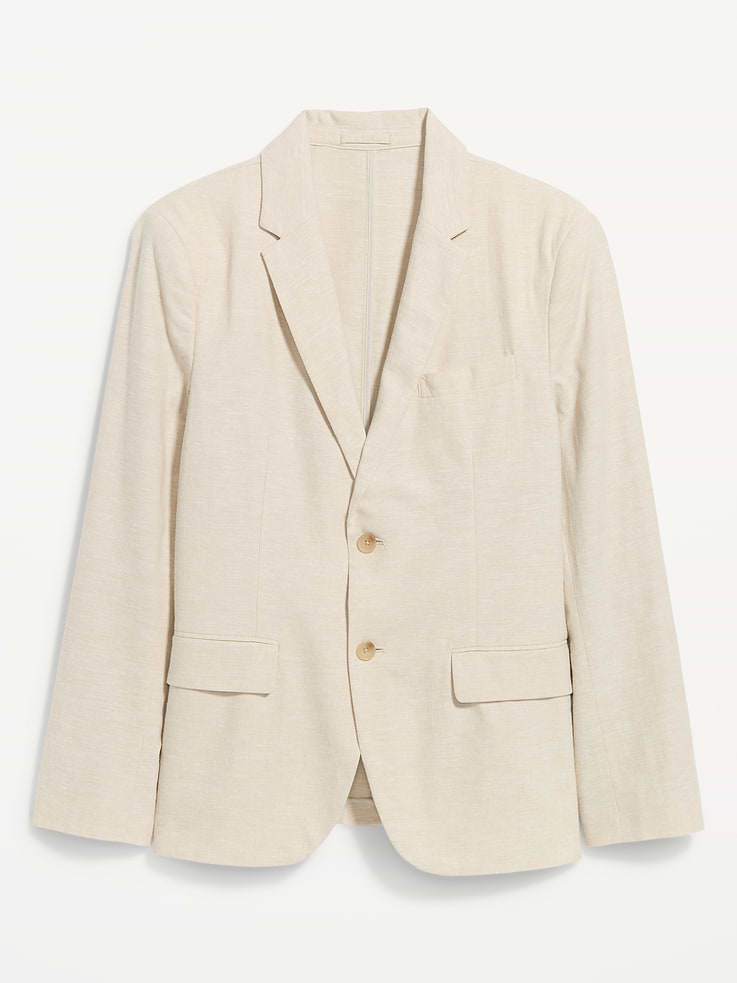 Image number 7 showing, Relaxed Unlined Linen-Blend Blazer