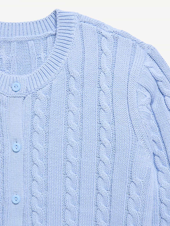 Cardigan en tricot torsadé pour fille