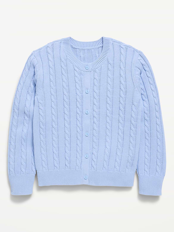Cardigan en tricot torsadé pour fille