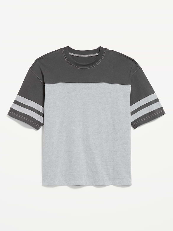 Heavyweight Short-Sleeve Football-Style T-Shirt