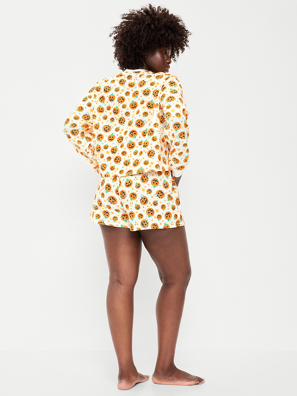 Halloween Pajama T-Shirt and Shorts Set for Women
