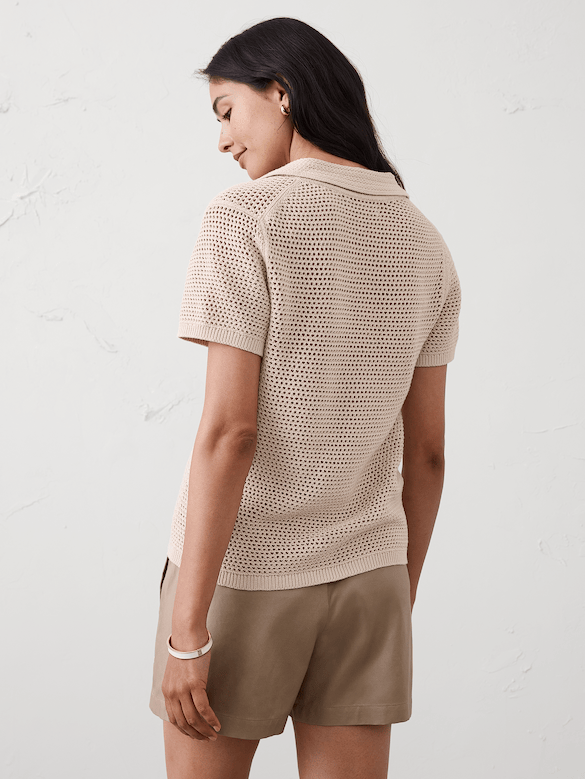 Textured Sweater Polo
