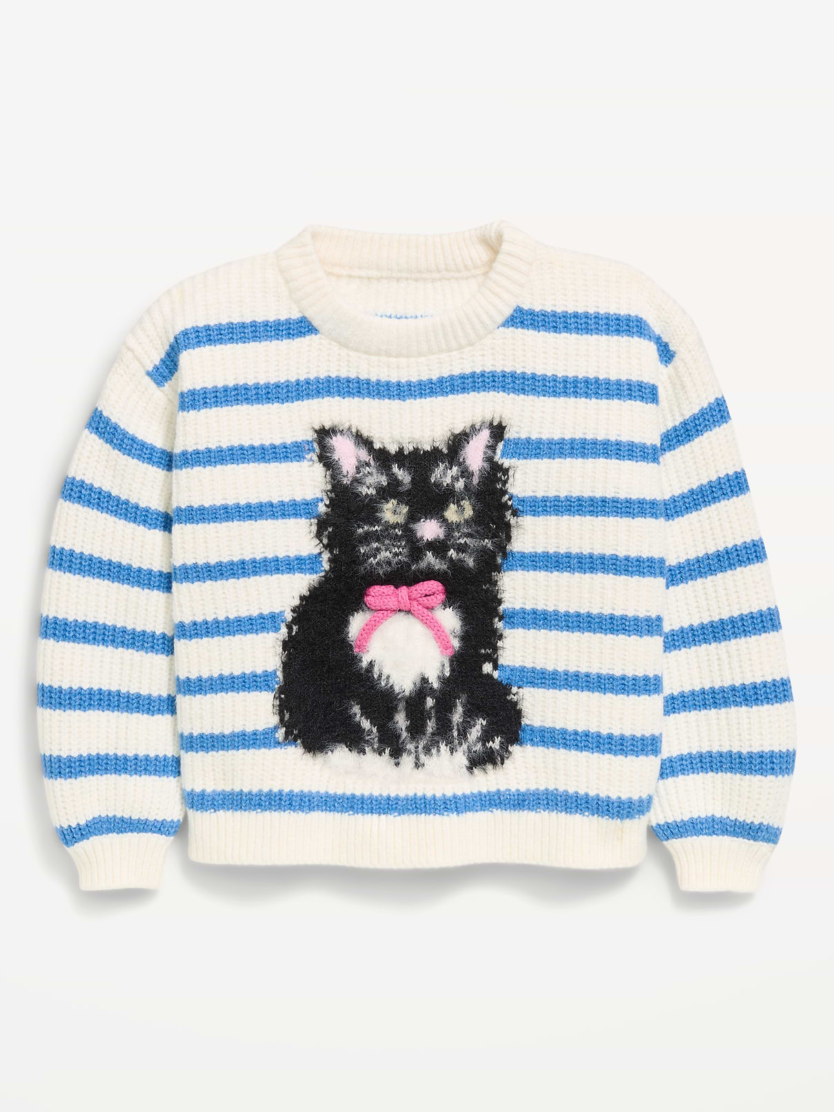 Image number 1 showing, SoSoft Long-Sleeve Graphic Sweater for Toddler Girls