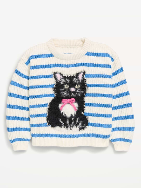 SoSoft Long-Sleeve Graphic Sweater for Toddler Girls