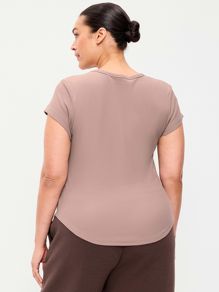 Image number 8 showing, CloudLite Crew-Neck Ribbed T-Shirt