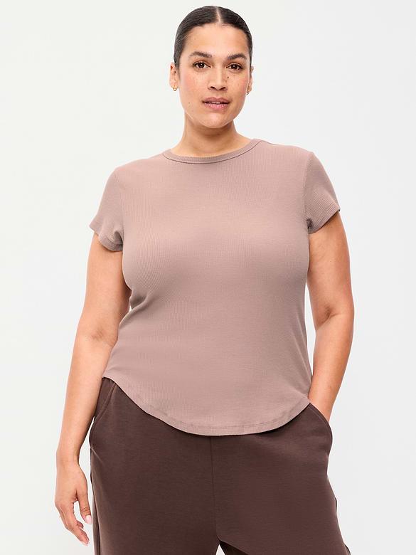 CloudLite Crew-Neck Ribbed T-Shirt