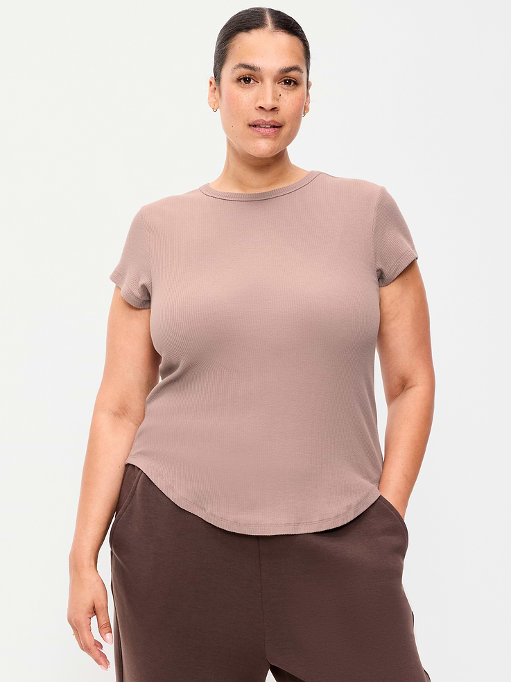Image number 7 showing, CloudLite Crew-Neck Ribbed T-Shirt