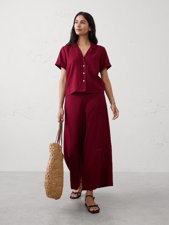 Linen-Blend Shirt
