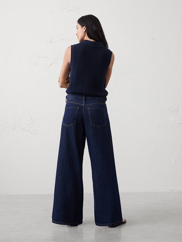 Wide-Leg Mid-Rise Jean