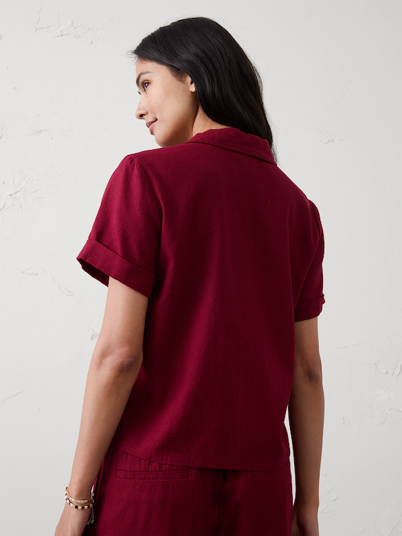 Linen-Blend Shirt