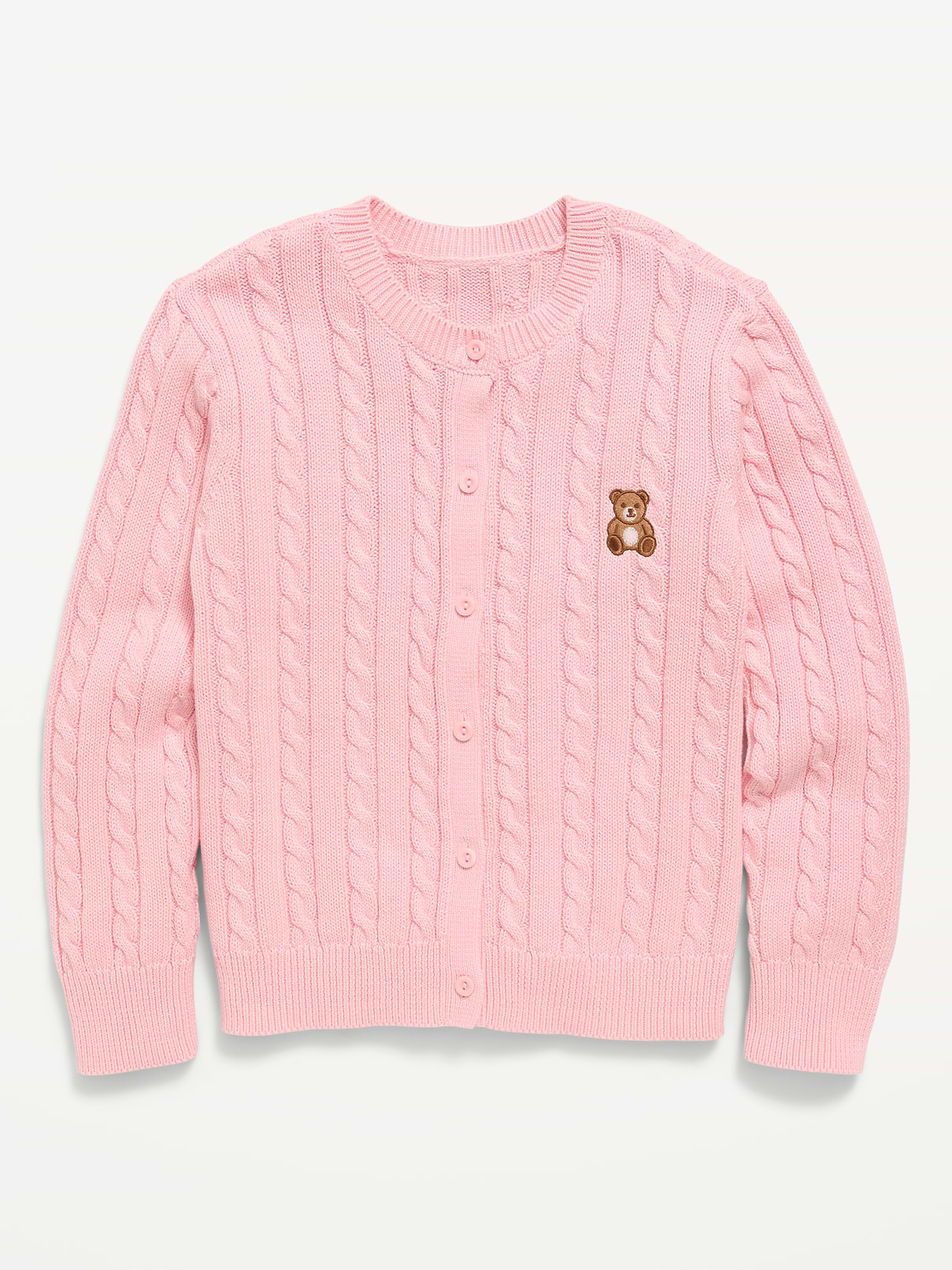 Image number 1 showing, Cable-Knit Cardigan Sweater for Girls