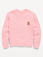Image number 1 showing, Cable-Knit Cardigan Sweater for Girls