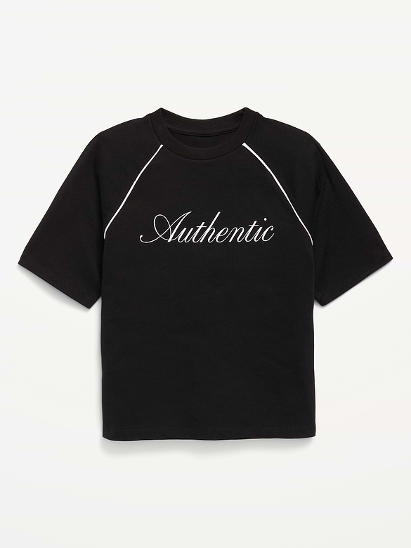 Oversized Short-Sleeve Graphic T-Shirt for Girls
