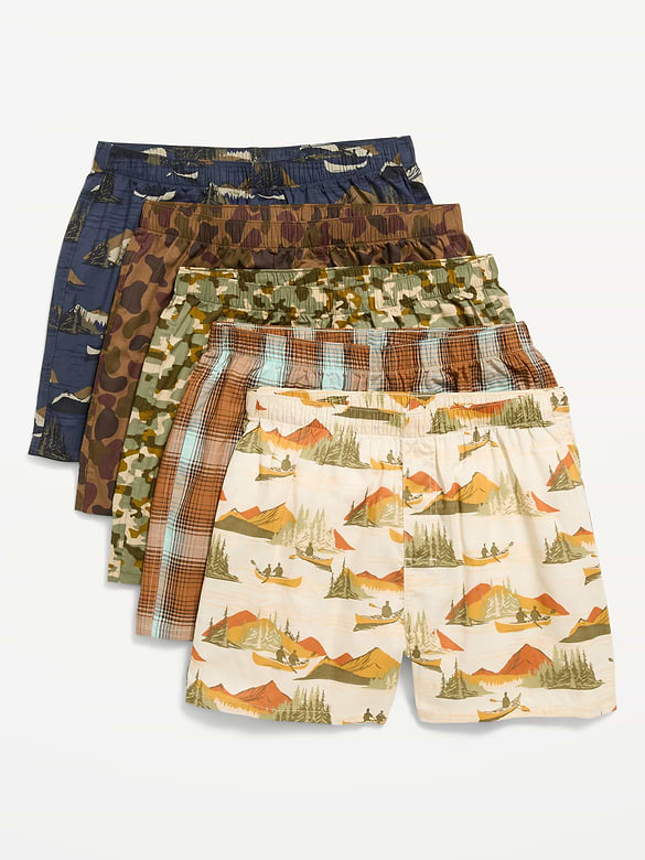 5-Pack Soft-Washed Boxer Shorts -- 3.75-inch inseam