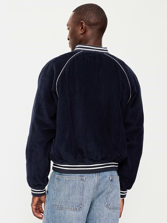 Varsity Corduroy Bomber Jacket