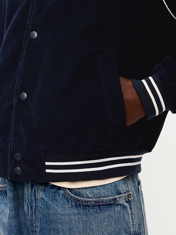 Varsity Corduroy Bomber Jacket