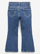 L'image numéro 4 présente Jean brodé à jambe évasée à taille haute pour toute-petite