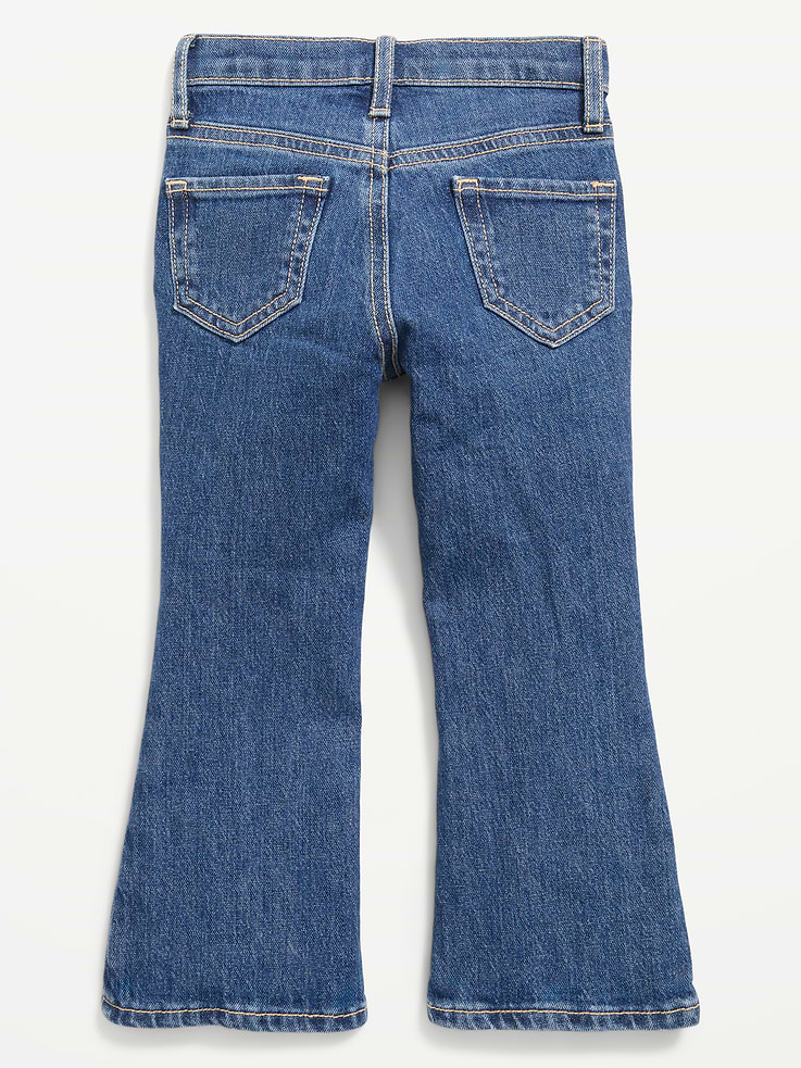 Image 4 of 5, High-Waisted Embroidered Flare-Leg Jeans for Toddler Girls
