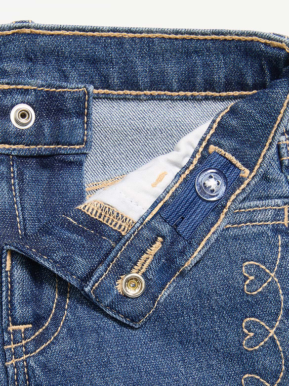 High-Waisted Embroidered Flare-Leg Jeans for Toddler Girls