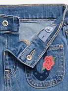 Image number 2 showing, High-Waisted Embroidered Flare-Leg Jeans for Toddler Girls
