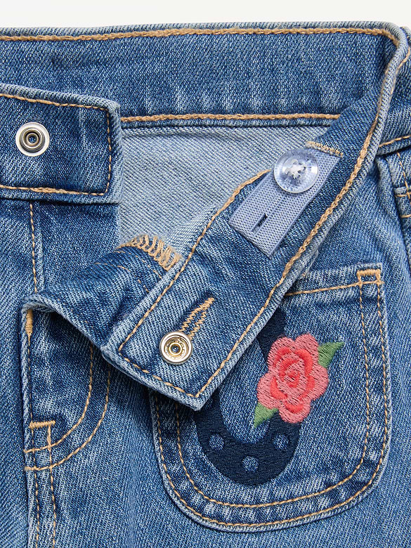 High-Waisted Embroidered Flare-Leg Jeans for Toddler Girls