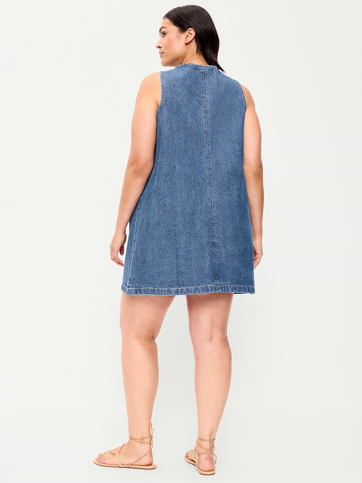 Image number 10 showing, Patch Pocket Denim Mini Dress