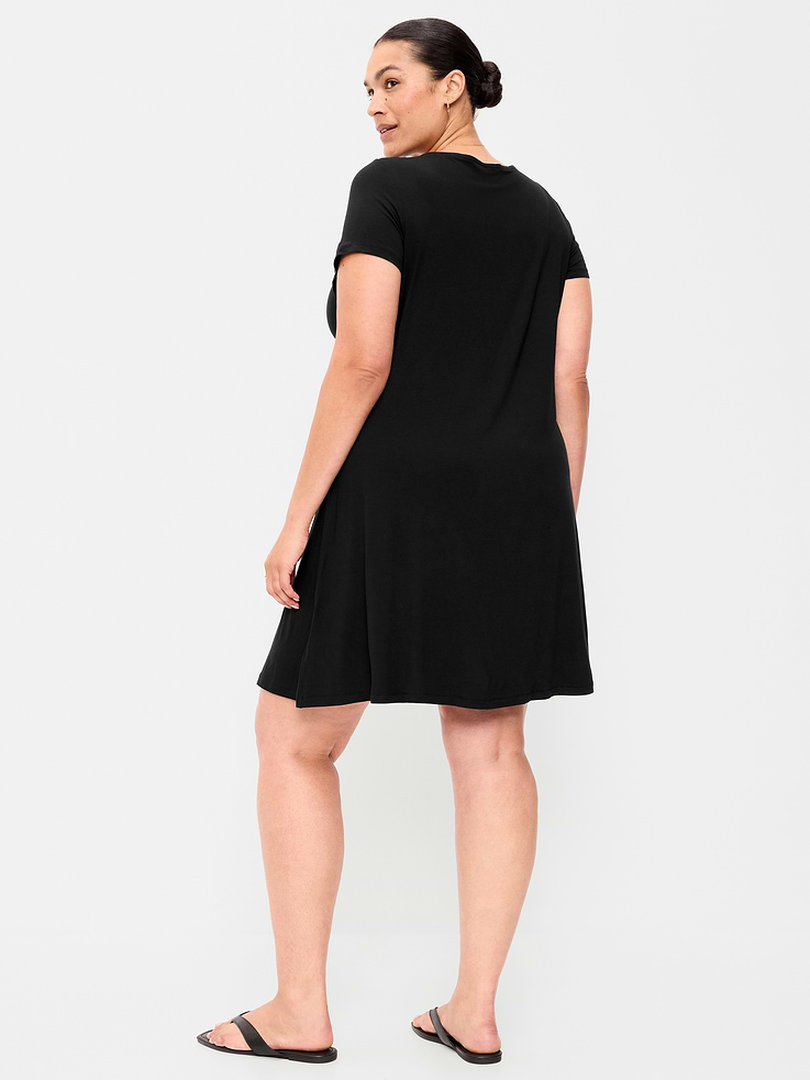 Image number 10 showing, Short-Sleeve Mini Swing Dress