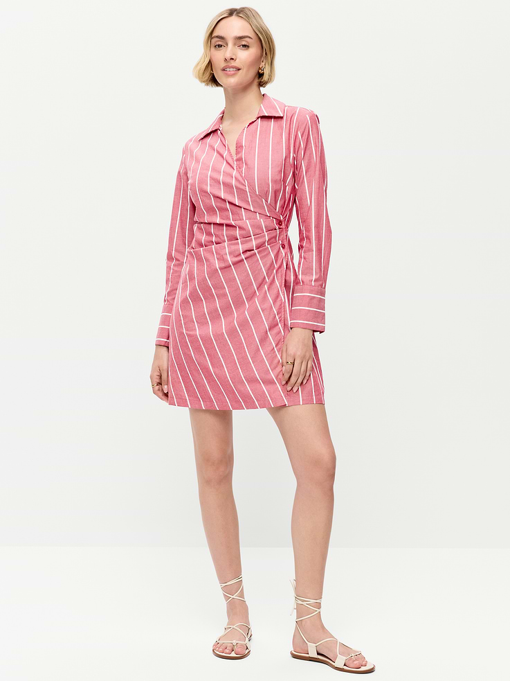 Image number 1 showing, Wrap Mini Shirt Dress