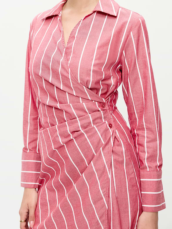 Wrap Mini Shirt Dress