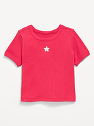 Image number 1 showing, Short-Sleeve Ringer Graphic T-Shirt for Toddler Girls