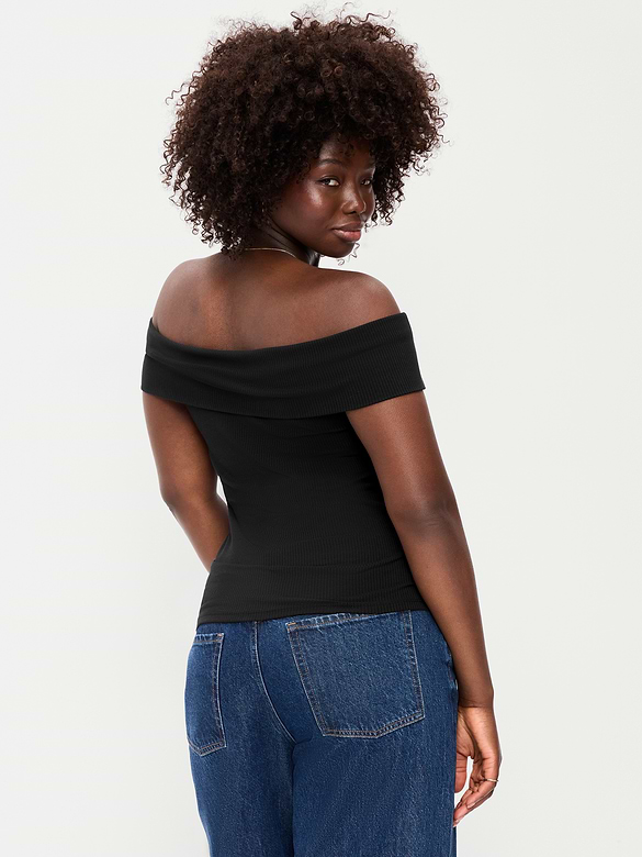 Off-The-Shoulder Fitted Top