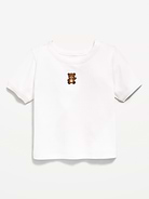 Image number 1 showing, Short-Sleeve Ringer Graphic T-Shirt for Toddler Girls