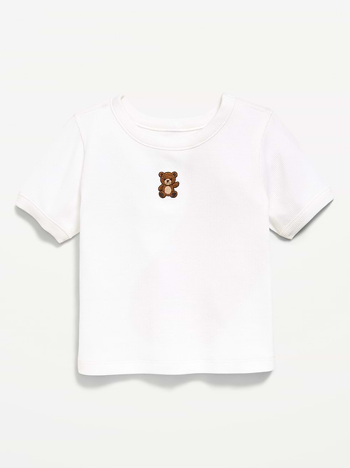 Short Short-Sleeve Ringer Graphic T-Shirt for Toddler Girls on clearance at Old Navy — 40% off