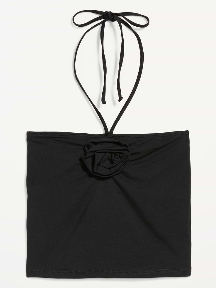 L'image numéro 5 présente Bustier à col écharpe à rosette