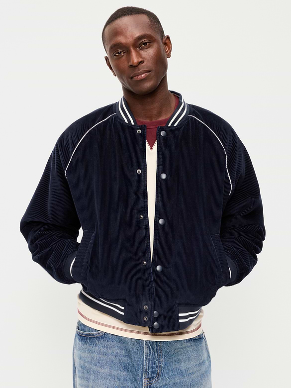 Varsity Corduroy Bomber Jacket