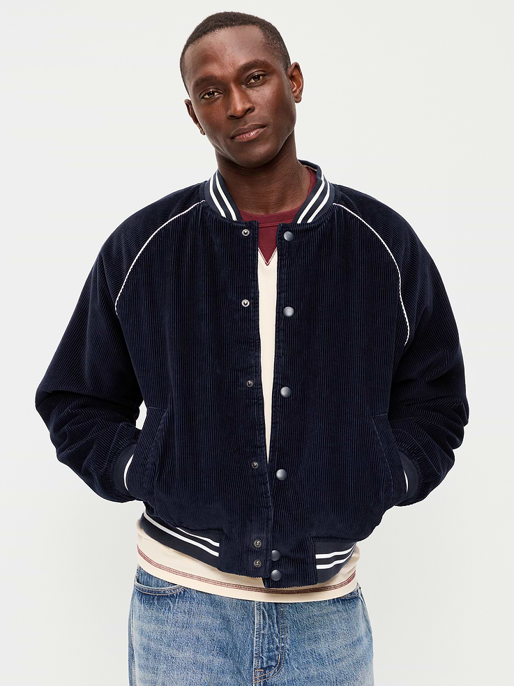 Image number 3 showing, Varsity Corduroy Bomber Jacket