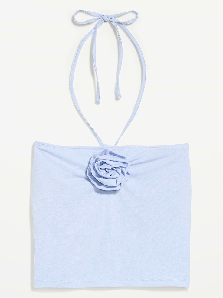 L'image numéro 5 présente Bustier à col écharpe à rosette
