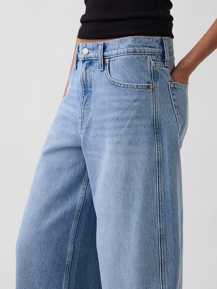 Image number 5 showing, Mid Rise Baggy Taper Jeans