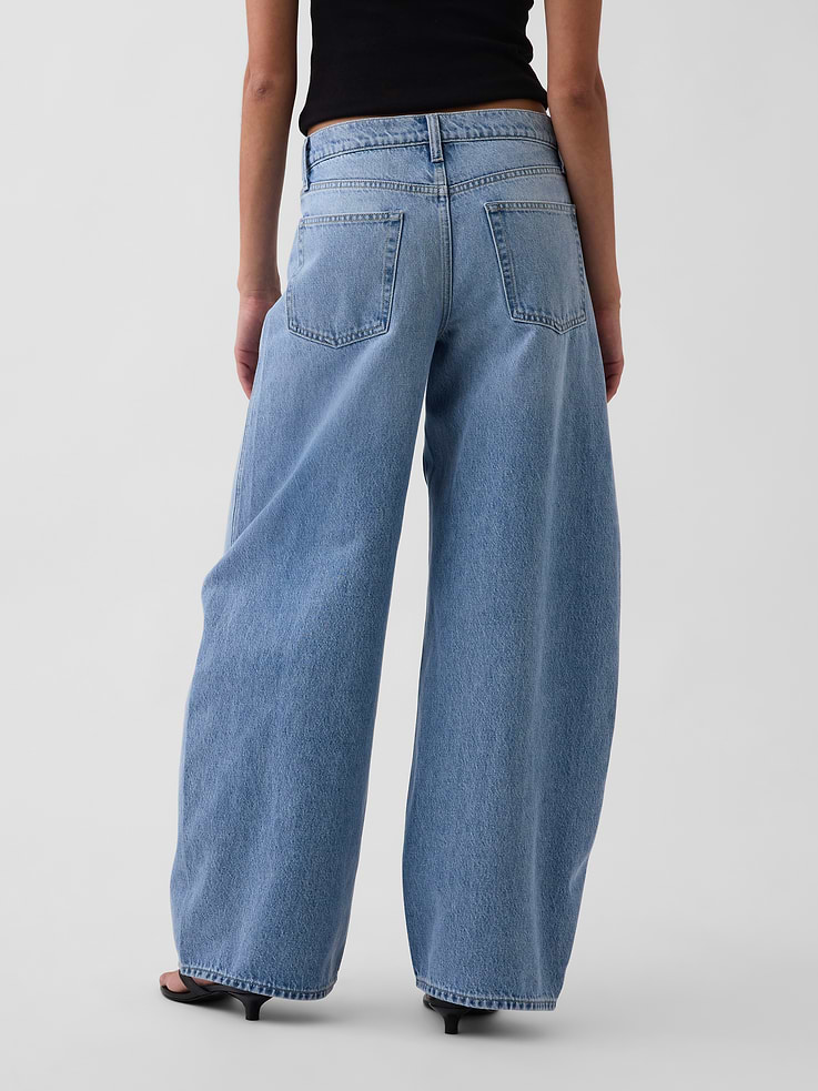 Image number 4 showing, Mid Rise Baggy Taper Jeans