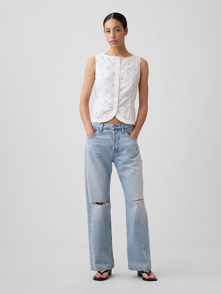 Image number 3 showing, Boatneck Button-Up Top