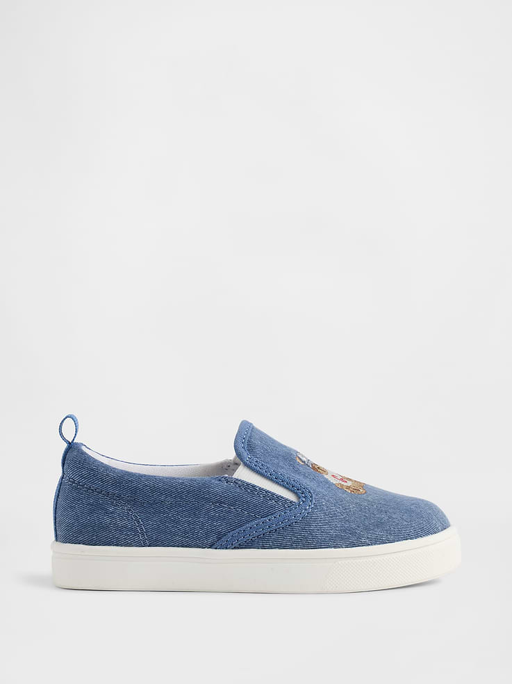 Image number 2 showing, Toddler Denim Brannan Bear Slip-On Sneakers