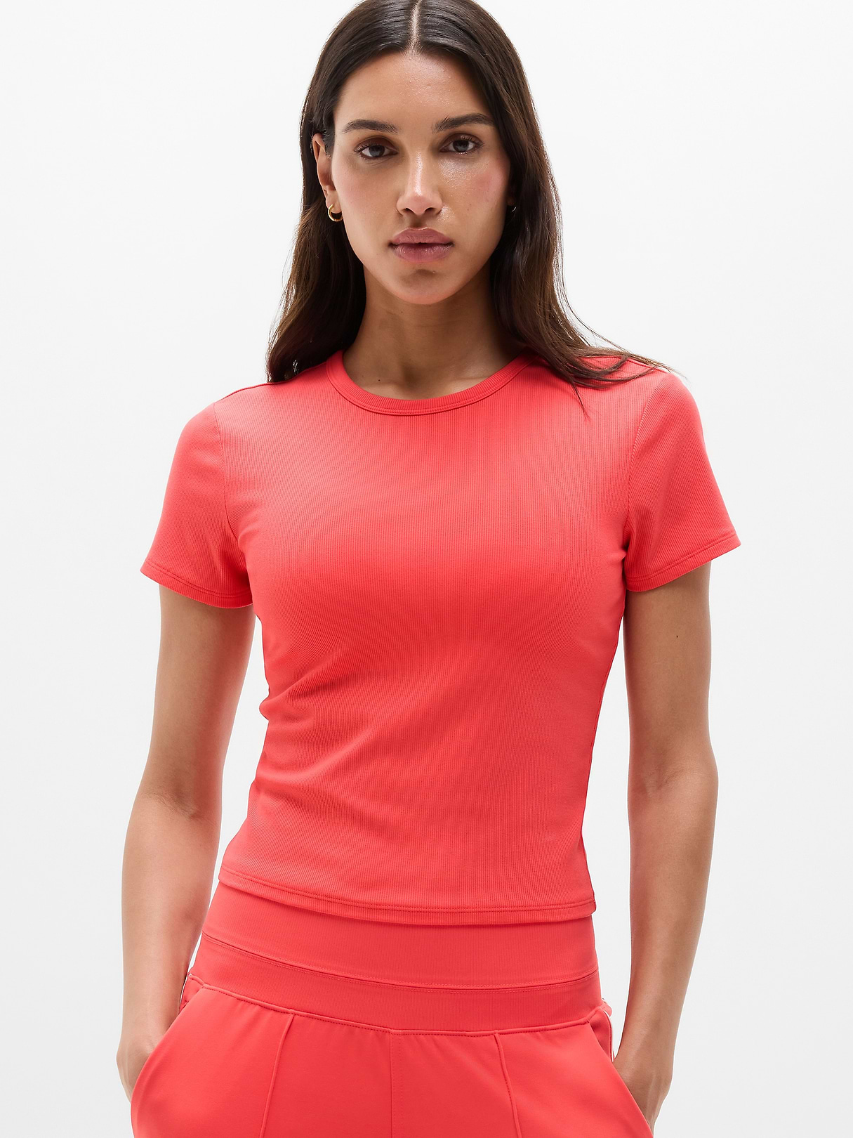 Signature Rib Crop Tee | Athleta