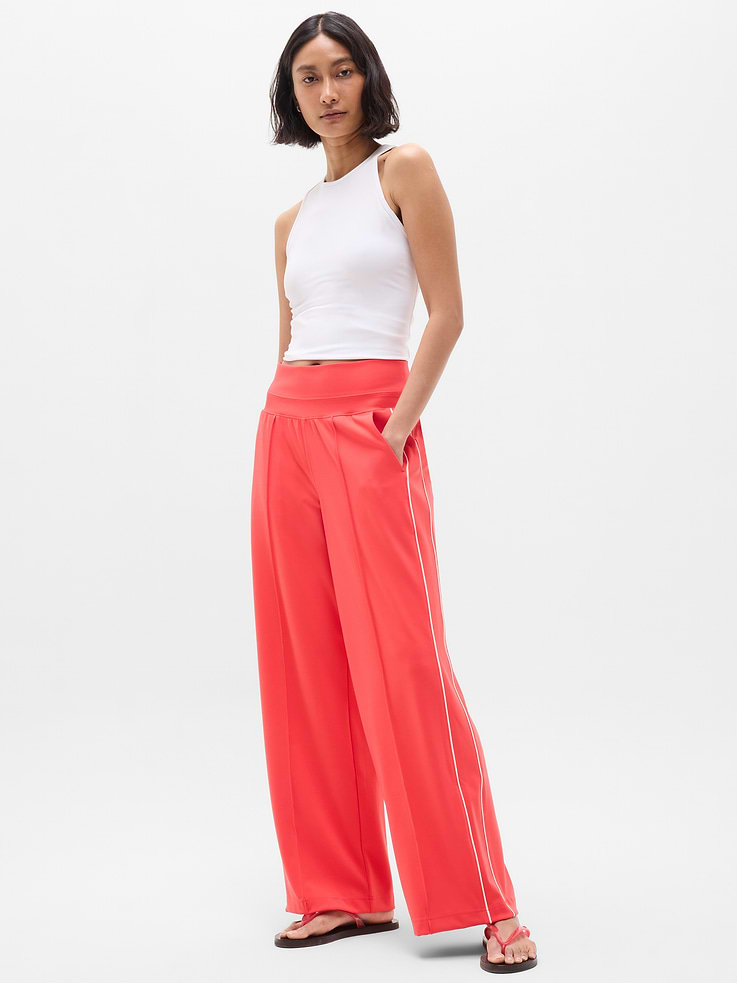 Image number 5 showing, Venice High Rise Track Stripe Wide Leg Pant