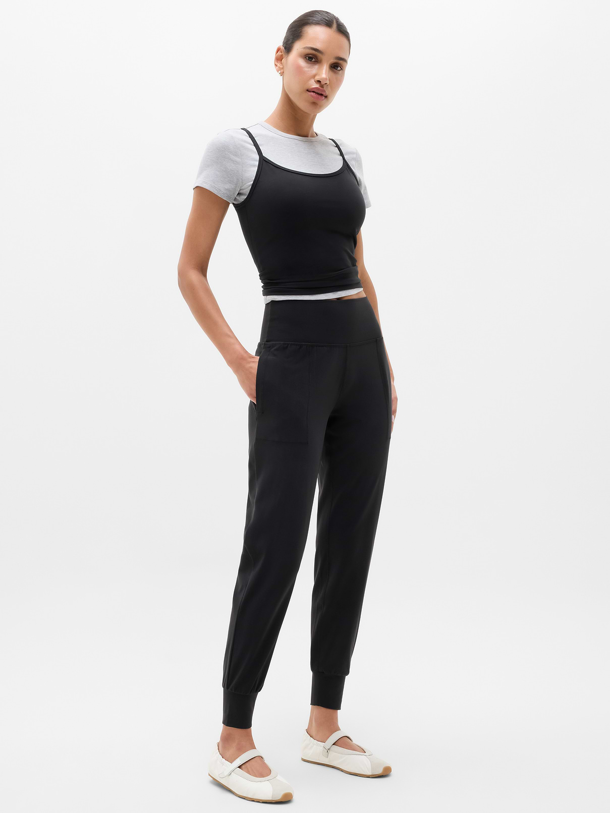 Image 1 of 7, FOR: Life on and off the mat, FEEL: Powervita fabric is buttery soft with support that feels like a gentle hug, FAVE: Curved seam on bottom flatters your form, Easy-access stash pockets, Made with our customer-obsessed, second-skin Powervita fabric, our yoga pants are designed for your ultimate distraction-free practice, Product #531288