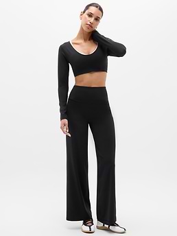 Elation Ultra High Rise Wide Leg Pant — Black by Athleta
