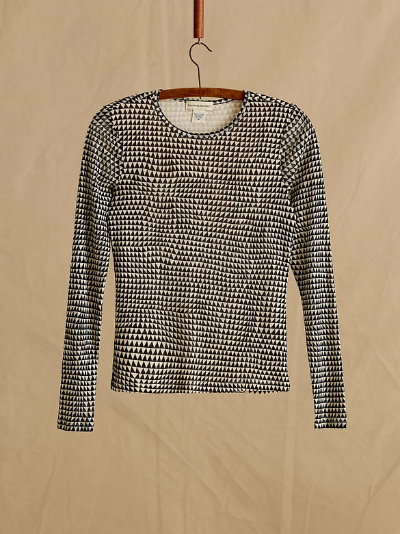 Archive Crew-Neck Geometric Shirt Women's Size M